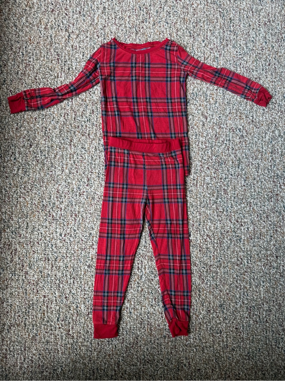 Little Sleepies Red Plaid Two-Piece Pajama Set